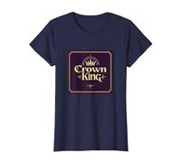 Il re della Corona Gesù è Il re Fede Cristiana Regale Maglietta, Donna, Navy, 3XL