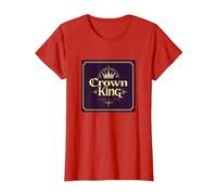 Il re della Corona Gesù è Il re Fede Cristiana Regale Maglietta, Donna, Rosso, L