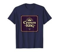 Il re della Corona Gesù è Il re Fede Cristiana Regale Maglietta, Uomo, Navy, 5XL