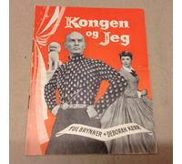 "Il re e io" Yul Brynner Deborah Kerr Vintage 1956 Danish Original Movie Program