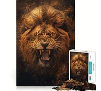 Il Re Leone, puzzle da 1000 pezzi per adulti, gioco di logica e intrattenimento rilassante, con taglio di alta qualità e pregiata opera d'arte 38x52cm