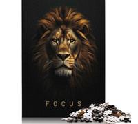 Il Re Leone, Puzzle Dorato e Oscuro, Rompicapo in Cartone Riciclato al 100%, per Donne e Uomini, Regali per la Festa della Mamma, 1000 Pezzi (75x50cm)