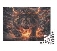 Il re leone reale Puzzle 1000 Pezzi Adulti In cartone Spesso, Un Gioco Di Puzzle Per Relax E Meditazione, Ideale Per Quadro Fai Da Te, Attività in Famiglia 70x50cm/1000pcs