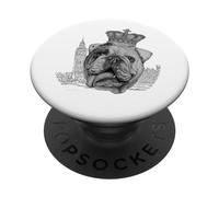 Il Re Medievale Bulldog PopSockets PopGrip Adesivo