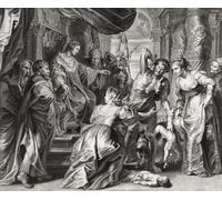 Il re Salomone che ordina a metà un bambino di essere tagliato a metà è un racconto popolare della sua saggezza come giudice. Si vede nel libro reale della Bibbia ebraica (1 Re 3:16-28) Due donne gli