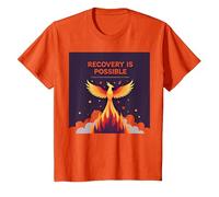 Il Recupero è Possibile Phoenix Rising Inspirational Maglietta, Bambini, Arancio, 4 Anni