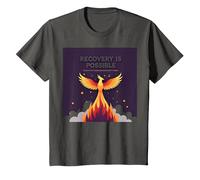 Il Recupero è Possibile Phoenix Rising Inspirational Maglietta, Bambini, Asfalto, 4 Anni