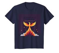 Il Recupero è Possibile Phoenix Rising Inspirational Maglietta, Bambini, Navy, 6 Anni