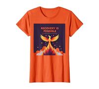 Il Recupero è Possibile Phoenix Rising Inspirational Maglietta, Donna, Arancio, XL
