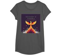 Il Recupero è Possibile Phoenix Rising Inspirational Maglietta, Ragazze, Asfalto, S