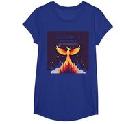 Il Recupero è Possibile Phoenix Rising Inspirational Maglietta, Ragazze, Blu Reale, S