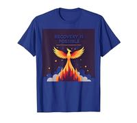Il Recupero è Possibile Phoenix Rising Inspirational Maglietta, Uomo, Blu Reale, XXL