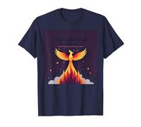 Il Recupero è Possibile Phoenix Rising Inspirational Maglietta, Uomo, Navy, XL