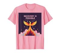 Il Recupero è Possibile Phoenix Rising Inspirational Maglietta, Uomo, Rosa, 3XL