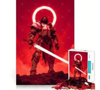 Il Redentore - Fiamma dei Giusti - Puzzle del Cavaliere Rosso con Spada Luminosa da 1000 Pezzi per Adulti Gioco di Ragionamento e Abilità Calma e Rilassamento Taglio Preciso Regalo Sentito 50x75cm
