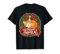 Il Regalo Probabilmente Sono io Gatto Regalo di Natale Maglietta