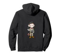 Il Regista di Cute Monkey Human Job Felpa con Cappuccio