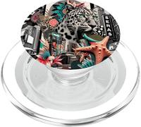 Il regno di leopardo nella giungla della città PopSockets PopGrip per MagSafe