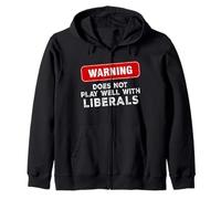 Il repubblicano Anti liberale Non Gioca Bene con i liberali Felpa con Cappuccio