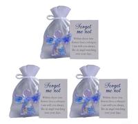 Il ricordo commemorativo con scritta "Forget Me Not Angel" simboleggia la memoria e il comfort con un intricato design floreale, supporti emotivi per la perdita, carta decorativa da 15 cm, regalo di
