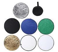 Il riflettore dell'illuminazione fotografica professionale 7 in 1 Riflettore portatile pieghevole con borsa da trasporto per ritratto esterno interno riempimento di oro chiaro oro