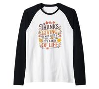 Il Ringraziamento Non è Solo Un Giorno Maglia con Maniche Raglan