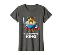 Il, Risotto, re, Divertente, Cibo, Illustrazione Maglietta, Donna, Asfalto, M