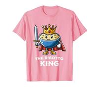 Il, Risotto, re, Divertente, Cibo, Illustrazione Maglietta, Uomo, Rosa, L