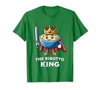 Il, Risotto, re, Divertente, Cibo, Illustrazione Maglietta, Uomo, Verde Mela, L