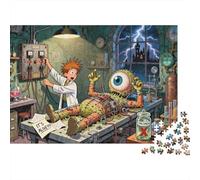 Il risveglio del mostro del laboratorio Puzzle in Legno Impermeabile Puzzles Da 1000 Pezzi Per Adulti Divertenti Per Decorazioni Domestiche