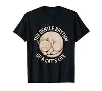Il ritmo delicato della vita di un gatto Amante dei gatti Feline Pet Meow Maglietta