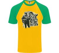 Il Rock Era Meglio Prima Della Musica Elettrica T-Shirt Baseball S/S Da Uomo