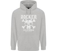 Il Rocker Rock N Rotolo Musica Teschio Bambini Felpa con Cappuccio