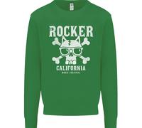 Il Rocker Rock N Rotolo Musica Teschio Uomo Felpa Maglione