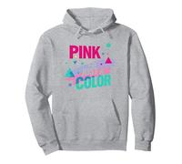 Il Rosa è Solo Una Dichiarazione di Potere per Ragazzi di Colore Felpa con Cappuccio, Unisex per Adulti, Grigio Melange, S
