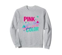 Il Rosa è Solo Una Dichiarazione di Potere per Ragazzi di Colore Felpa, Unisex per Adulti, Grigio Melange, L