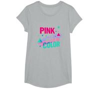 Il Rosa è Solo Una Dichiarazione di Potere per Ragazzi di Colore Maglietta, Ragazze, Grigio Melange, XS