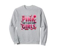 Il Rosa Non è Solo per Ragazze Pink Boys Dinosaur Soccer Fun Felpa, Unisex per Adulti, Grigio Melange, XL