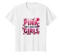 Il Rosa Non è Solo per Ragazze Pink Boys Dinosaur Soccer Fun Maglietta, Bambini, Bianco, 12 Anni