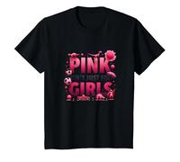 Il Rosa Non è Solo per Ragazze Pink Boys Dinosaur Soccer Fun Maglietta, Bambini, Nero, 6 Anni