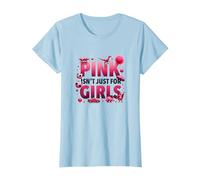 Il Rosa Non è Solo per Ragazze Pink Boys Dinosaur Soccer Fun Maglietta, Donna, Celeste, 3XL