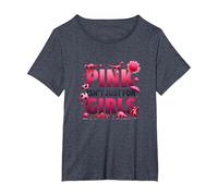 Il Rosa Non è Solo per Ragazze Pink Boys Dinosaur Soccer Fun Maglietta, Donna Plus-Size, Pervinca, 3X