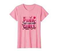 Il Rosa Non è Solo per Ragazze Pink Boys Dinosaur Soccer Fun Maglietta, Donna, Rosa, XL