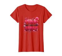 Il Rosa Non è Solo per Ragazze Pink Boys Dinosaur Soccer Fun Maglietta, Donna, Rosso, 3XL