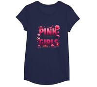 Il Rosa Non è Solo per Ragazze Pink Boys Dinosaur Soccer Fun Maglietta, Ragazze, Navy, L
