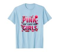 Il Rosa Non è Solo per Ragazze Pink Boys Dinosaur Soccer Fun Maglietta, Uomo, Celeste, L