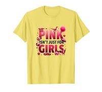 Il Rosa Non è Solo per Ragazze Pink Boys Dinosaur Soccer Fun Maglietta, Uomo, Limone, S