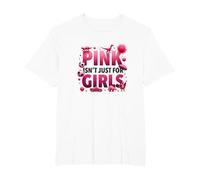 Il Rosa Non è Solo per Ragazze Pink Boys Dinosaur Soccer Fun Maglietta, Uomo Taglie Grandi, Bianco, 4X Tall