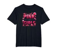 Il Rosa Non è Solo per Ragazze Pink Boys Dinosaur Soccer Fun Maglietta, Uomo Taglie Grandi, Nero, 3X Tall