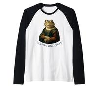 Il rospo da Vinci Divertente Leonardo da Vinci Meme Maglia con Maniche Raglan